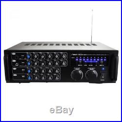 1000 Watt BT Stereo Mixer Karaoke Amplifier, Microphone/RCA Audio/Video
