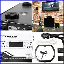 19 inch Rockville 1000w 2-Ch USB Bluetooth DJ/Pro/Karaoke Amplifier Mixer