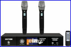 2 in 1 Pro Karaoke Mixer Processor with 2 Microphones & Remote