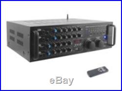 2000 Watt BT Stereo Mixer Karaoke Amplifier Microphone/RCA Audio/Video Inputs
