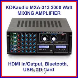 2000 Watt Karaoke DJ MIXER MIXING AMPLIFIER STEREO KOKAudio MXA-313 New in Box