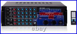 2500W Karaoke Power Amplifier Mixer + UHF Digital Wireless Microphones