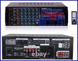 2500W Karaoke Power Amplifier Mixer + UHF Digital Wireless Microphones