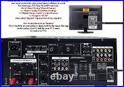 3000W Professional Karaoke Mixer Amplifier Recording/Bluetooth/HDMI/ARC/Optical