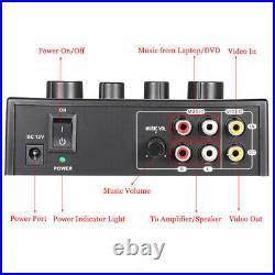 3XPortable Dual Mic Inputs Audio Sound Mixer For Amplifier & Microphone