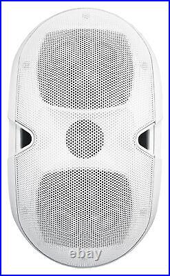 (4) Rockville D4-16 White Dual 4 16 Ohm Outdoor Home Patio Speakers+Amplifier