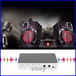 4K Mini HD Karaoke Sound Mixer Dual Mic Input Volume Adjustment For Stage KTV