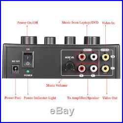5XPortable Dual Mic Inputs Audio Sound Mixer For Amplifier & Microphone