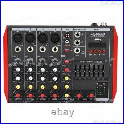 6 Channel Professional Microphone Mixing Console Sound Mixer Bluetooth