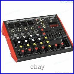 6 Channel Professional Microphone Mixing Console Sound Mixer Bluetooth