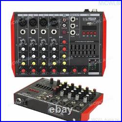 6 Channel Professional Microphone Mixing Console Sound Mixer Bluetooth