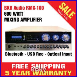 600W Karaoke Pro Audio DJ MIXER MIXING AMPLIFIER STEREO BKB Audio RMX-100 SALE