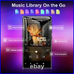 80GB MP3 Player with Bluetooth and WiFi, 5 IPS Touch Screen 1080P Music Black