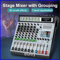 AG8 Professional audio mixer 8 Channel with MP3 Player Source USB