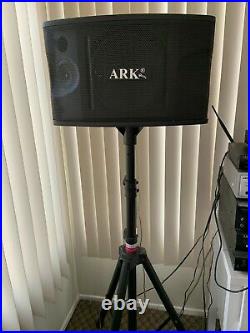 ARK KARAOKE Amplifier 600W with Remote + 2 of 300W Speakers+ Speaker Stands