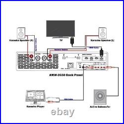 Acesonic 2600W Karaoke Mixier Amplifier withBT, 4K HD AMW-2650