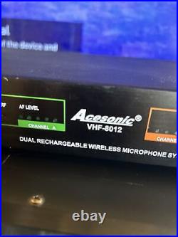 Acesonic AM-825 Karaoke Mixing Amplifier With Dual Wireless Microphone System