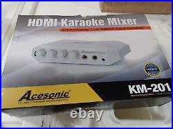 Acesonic KM-201 HDMI Karaoke Mixer w Professional-Grade Yamaha Reverb Technology