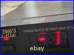 Audio 2000s Karaoke Echo and Key Mixer Microphone Input Console AKM-7015 USED
