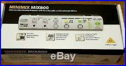 BEHRINGER Mini Mix MIX800 Karaoke Machine Preamp 24 Bit 40kHz NEW