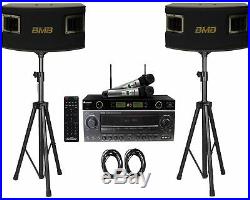BMB CSV-450 500W Speakers Acesonic AM-200 Bluetooth Karaoke Amplifier and Mic