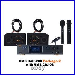 BMB DAR-200 Mixing Amplifier with BMB CSJ-08 Speakers and BMB WH-210 Wireless Mic