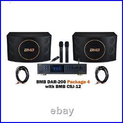 BMB DAR-200 Mixing Amplifier with BMB CSJ-12 Speakers and BMB WH-210 Wireless Mic