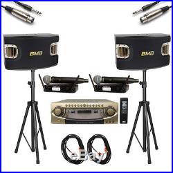 BMB DAR-800II Mixing Amplifier+CSV-900 1200W speakers 2Shure GLXD24/Beta58
