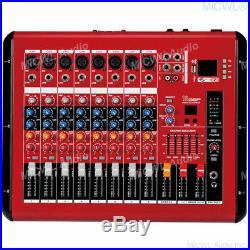 Bluetooth 800W Power Mixer Amplifier 8 Channel Microphone Mixing Console Sound