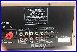 CALIFORNIA ELECTRONICS PRO-555R Mixing Amplifier 400 Watts Untested