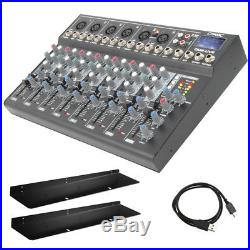 Citronic CM8-LIVE 8 Channel Live + Studio Mixing Desk Mixer + USB + SD + Effects