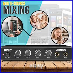 Compact Karaoke Audio Mixer Professional Portable Audio Sound Mixer Mic Receiv