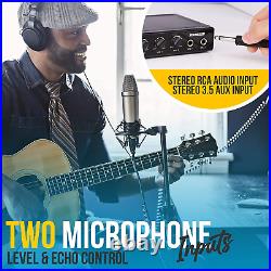 Compact Karaoke Audio Mixer Professional Portable Audio Sound Mixer Mic Receiv