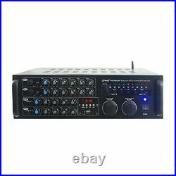 Dual Channel Bluetooth Mixing Amplifier 2000W Rack Mount Karaoke Sound Mixer A