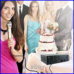 Dual Channel Bluetooth Mixing Amplifier 2000W Rack Mount Karaoke Sound Mixer Aud