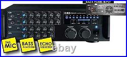 EMB Pro 700-watt Digital Rack Mountable Karaoke Mixer Stereo Amplifier EBK37B