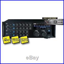 EMB Pro EBK37 700w DJ Karaoke Mixer Stereo Amplifier with MIC inputs & ECHO Excite