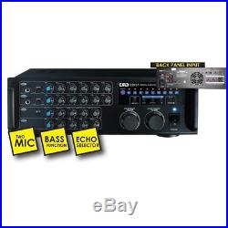EMB Pro EBK37 700w DJ Karaoke Mixer Stereo Amplifier with MIC inputs & ECHO Excite