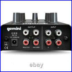 Gemini MM 1 Mixer Stereo Dj 2 Canali Nuovo Garanzia Ufficiale