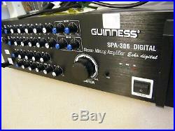Guinness Karaoke Mixing Amplifier Sap-306 Digital Fully Functional