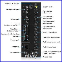 HiFi Karaoke Mixer Bluetooth/MIC/USB/SD Card/Guitar Preamp DSP Reverb Board