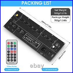 HiFi Karaoke Mixer Bluetooth/MIC/USB/SD Card/Guitar Preamp DSP Reverb Board