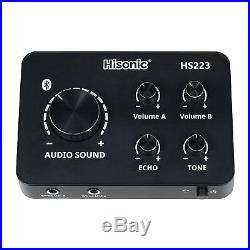 Hisonic HS223 Digital Smart Home Karaoke Sound Mixer Dual UHF Microphone