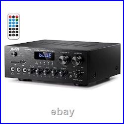 Home Audio Amplifier Stereo Receivers with Bluetooth 5.0, 400W 2.0 Channel