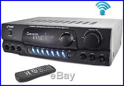 Home Theater BT Receiver Amplifier With AM/FM Radio & Two Microphone Inputs