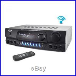 Home Theater BT Receiver Amplifier with AM/FM Radio & Two Microphone Inputs