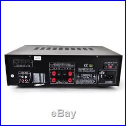 Home Theater BT Receiver Amplifier with AM/FM Radio & Two Microphone Inputs for