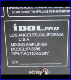 IDOLpro IP-3688 Mixing Karaoke Amplifier For Parts Or Repair Only