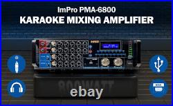 ImPro 800W Karaoke Power Mixer Amplifier for Youtube & Voice Recording