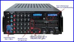 KJ/DJ Amplifier Karaoke 3000W Built HDMI-Arc, Optical, Bluetooth, USB Recording